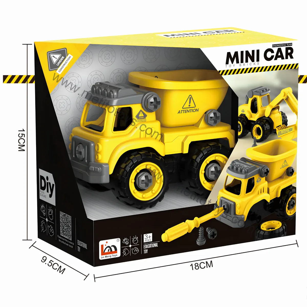 Mini Eğitici Sök & Tak Kum Kamyonu 4
