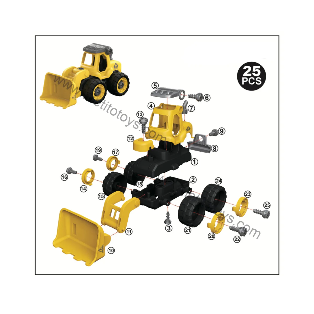 Otopark Seti — Buldozer & Kum Kamyonu 5