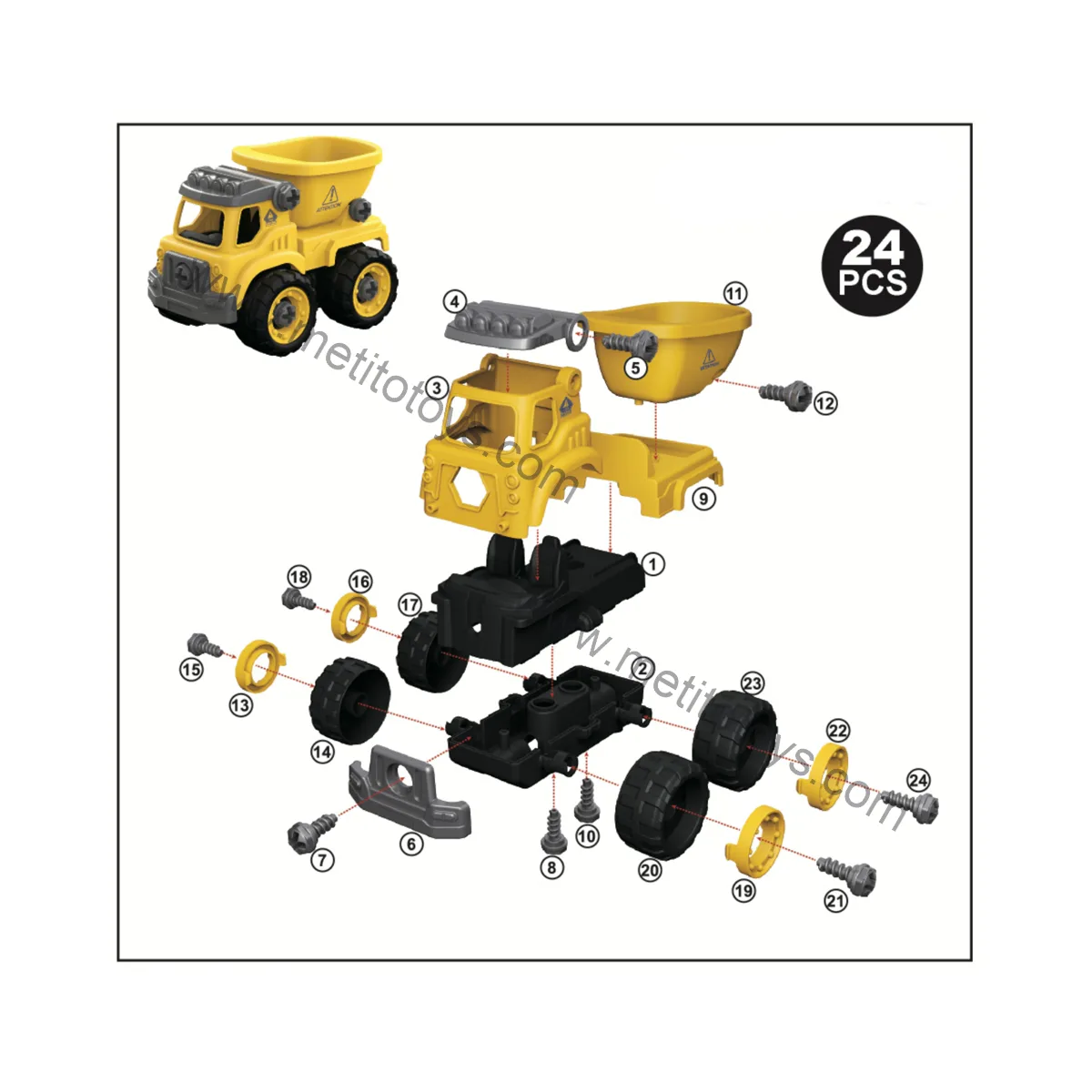 Otopark Seti — Buldozer & Kum Kamyonu 6