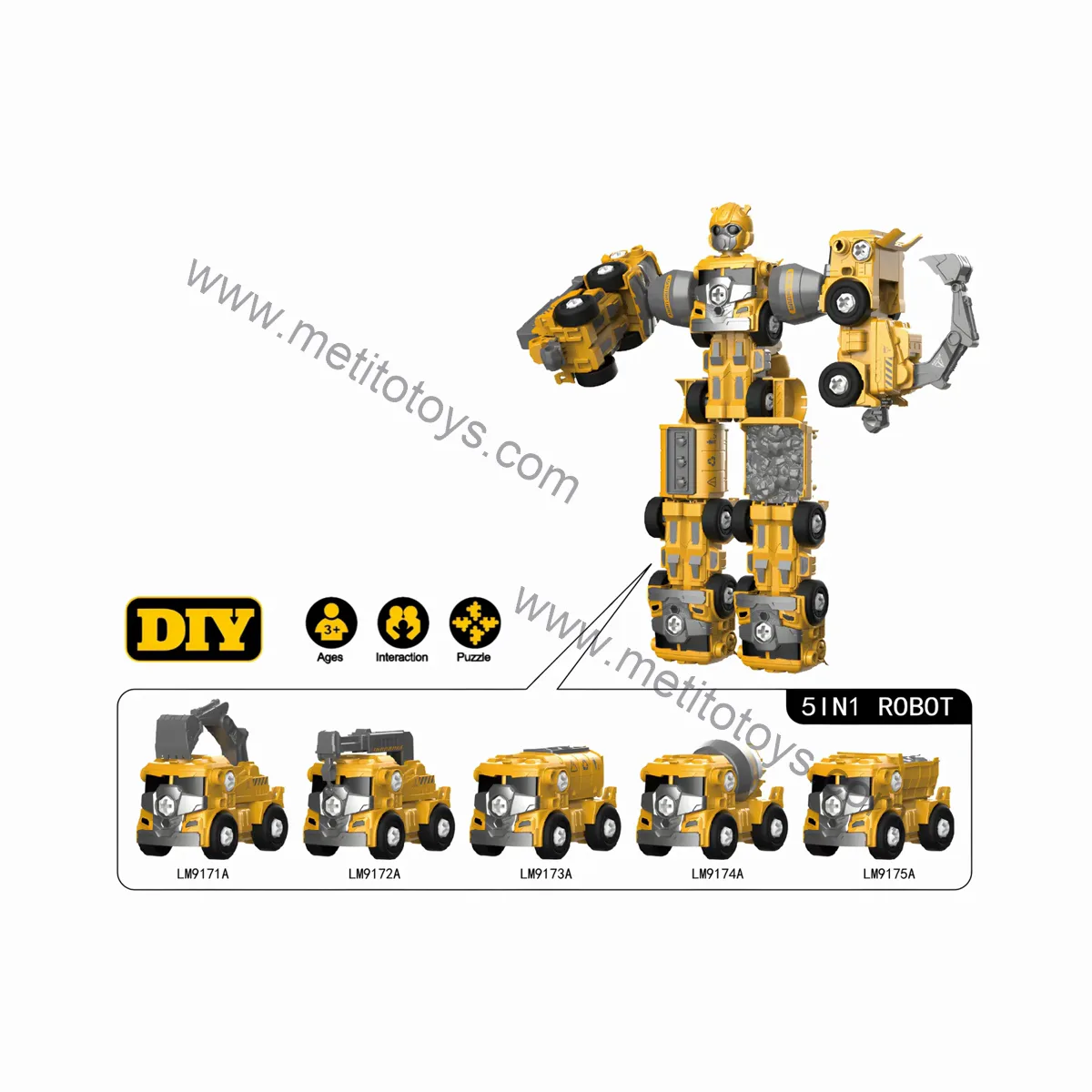 Arabaya Dönüşen Robot — 5'i 1 Arada Set 3